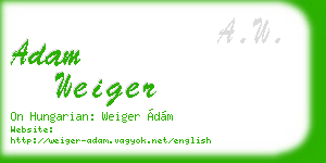 adam weiger business card